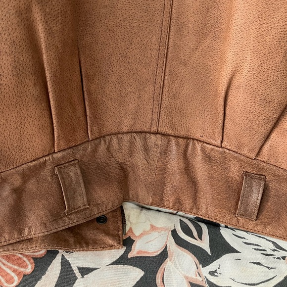 ADVENTURE BOUND ORIGINALS WORLDWIDE TRADING CO BOMBER  LEATHER JACKET BELT ZIP - Picture 8 of 16